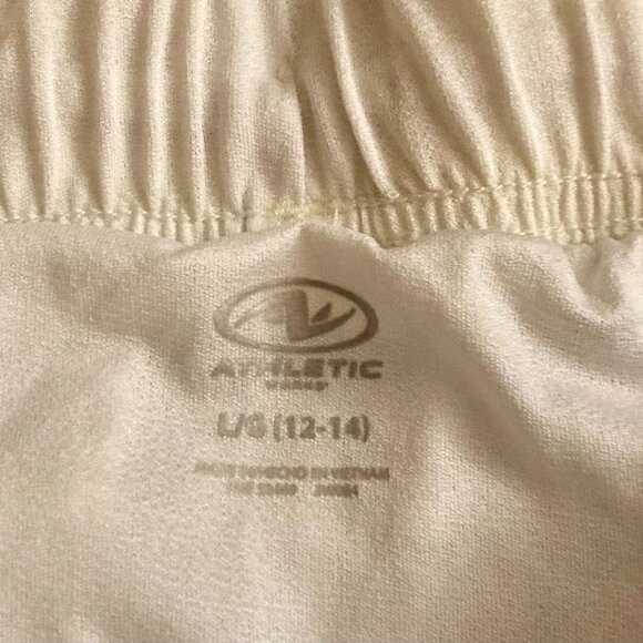 Athletic Works Womens Running Shorts Elastic Waist Pockets Size L White - Picture 3 of 4